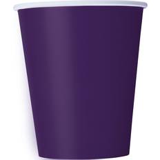 Paper Cups Unique Party Paper Cup Deep Purple 8-pack