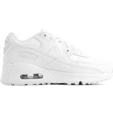 Children's Shoes NIKE Air Max 90 LTR PS - White/Metallic Silver/White/White