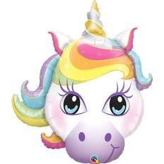 Feuille Ballons Animaux & Personnages Ballon Aluminium Licorne Magique 92 Cm 38 Qualatex Blanc 38 92 cm