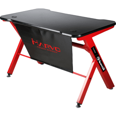 Marvo Light and Carbon Gaming Desk - Black/Red