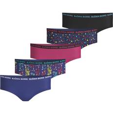 Azul Bragas Björn Borg Hipster Energy Leo och Tiger Junior 5-Pack Patterned Unisex Estampado