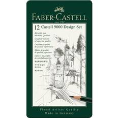 Faber-Castell 9000 Graphite Pencil Design Set Tin of 12