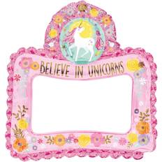 Stars Balloons Amscan Foil Ballon Selfie Frame Magical Unicorn