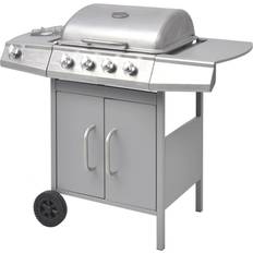 vidaXL Barbacoa Grill De Gas 4+1 Quemadores Plateada