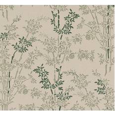 Lim & Handtryck Grå Tapeter Lim & Handtryck Bambu - Grey/Green (x124-54)