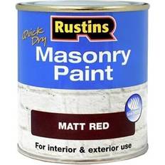 Rustins Quick Dry Masonry Concrete Paint Red 0.5L