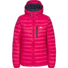 Arabel W Hooded Down Packaway Jacket - Raspberry