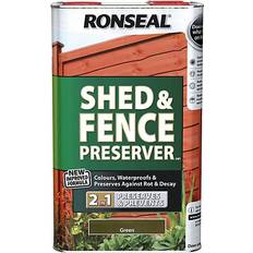 Outdoor Use - Wood Protection Paint Ronseal Shed and Fence Preserver Wood Protection Green 5L