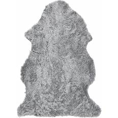 Skinnwille Curly Grå, Silver 60x95cm