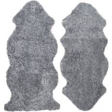 Enfärgad Fällar Skinnwille Curly Grå 60x135cm