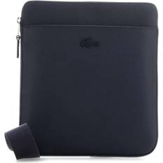 Lacoste Chantaco Matte Leather Flat Zip Bag - Peacoat