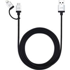 Just Mobile USB A-USB Micro B/Lightning M-F 1.5m