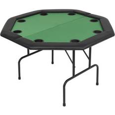 8 Player Folding Poker Table 2 Fold Octagonal Green