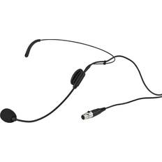 Monacor HSE-72 Spraakmicrofoon Headset Zendmethode:Kabelgebonden Incl. windkap Mini-XLR Kabelgebonden