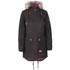 Trespass Women Jackets Trespass Women's Clea Waterproof Parka - Black