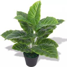 Gröna Konstgjorda växter vidaXL Artificial Taro Plant with Pot Konstgjord växt