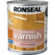 Ronseal Quick Dry Interior Varnish Wood Protection, Wood Paint Beige, Brown 0.25L