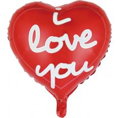 Fars dag Tekst- & Temaballoner Globosnordic Foil Ballon I Love You Red