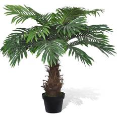 Iron Decorative Items vidaXL Artificial Plant Cycus Palm Tree Artificial Plant