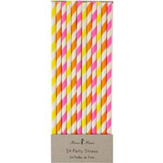 Multicolored Straws Meri Meri Straws Silly Circus 24-pack