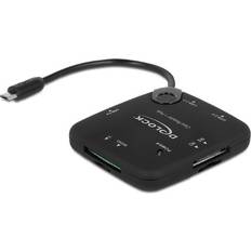 DeLock Micro USB OTG Card Reader 3 port USB Hub Lecteur de carte (MS, MS PRO, MMC, SD, MS Duo, MS PRO Duo, RS-MMC, TransFlash, microSD, MMCmicro, SDHC