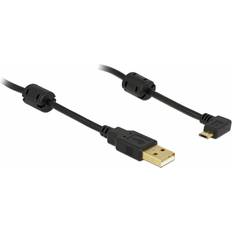 DeLock Ferrit USB A - USB Micro-B (angled) 2.0 1m