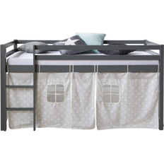 Childrenbed Curtain Grey Stars