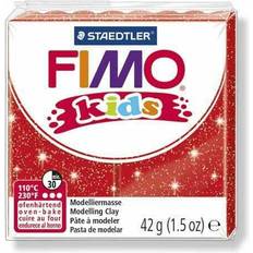 Rosso Argille Polimeriche Staedtler Fimo Kids Glitter Red 42g