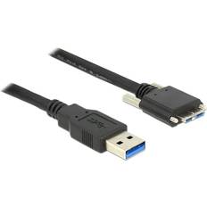 Usb 3.0 kabel usb a han usb micro b han DeLock USB A - USB Micro-B (screw lock) 3.0 2m