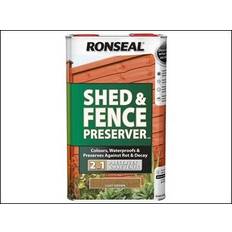 Ronseal Brown Paint Ronseal Shed and Fence Preserver Wood Protection Autumn Brown 5L