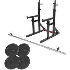 Halterrek Fitnessrekken Gorilla Sports Multi Squat met 60 kg Olympische halterset