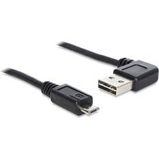 DeLock Angled USB A-USB Micro-B (reversible) 2.0 3m