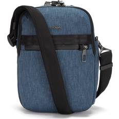 Avtagbar axelrem - Blåa - Dragkedja Axelremsväskor Pacsafe Metrosafe Anti-Theft Vertical Crossbody - Dark Denim