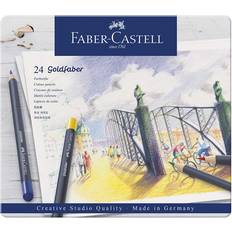 Lápices acuarelables Faber-Castell Goldfaber Colour Pencil Tin of 24