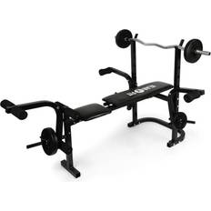 Gewichtsscheiben Trainingsbank-Sets Klarfit Workout Hero Barbell Bench