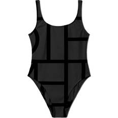 Toteme Positano Swim - Black Monogram - Gray