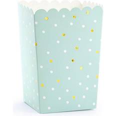 Blå Popcornbægre PartyDeco Popcorn Box Blue 6-pack