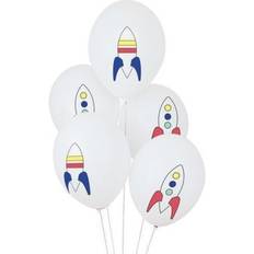 Latex Ballon Cosmonaut White 5-pack