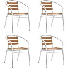 vidaXL 44792 4-pack Chaise de jardin pour repas