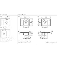 Cerámica Fregaderos con escurridor Villeroy & Boch Subway 45 Fregadero 65 x 51 cm