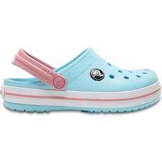 28½ Tofflor Barnskor Crocs Kid's Crocband - Ice Blue/White