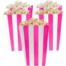 Amscan Popcorn Box Pink/White 5-pack