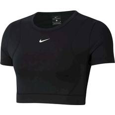 Pro AeroAdapt Crop Top Women - Black/Metallic Silver