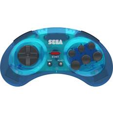 Steam Deck Game Controllers Retro-Bit Sega Mega Drive 8-B Wireless Controller - Blue