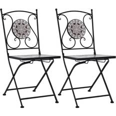 vidaXL Mosaic Bistro 2-pack Chaise de jardin pour repas