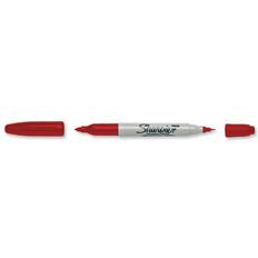 Sharpie Twin Tip Permanent Markers Red 12-pack