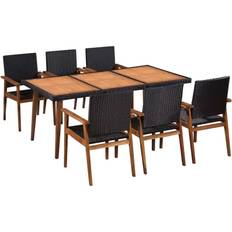 Muebles de Jardín y Exterior vidaXL 44077 Patio Dining Set, 1 Table incl. 6 Chairs