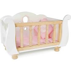 Le Toy Van Poppen en Poppenhuizen Le Toy Van Sleigh Doll Cot & Crib