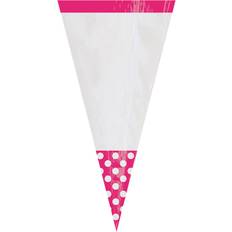 Amscan Gift Bag White/Pink 10-pack