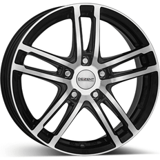 5/100 Llantas de coche Dezent TZ dark Black Polished 6.5x17 5/100 ET39 CB57.1